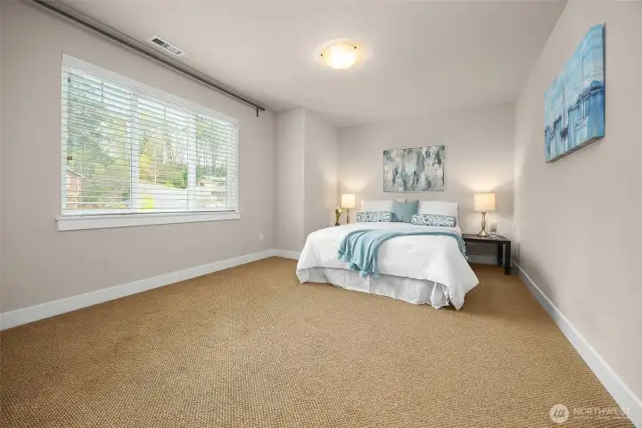 Secondary bedrooms are roomy.