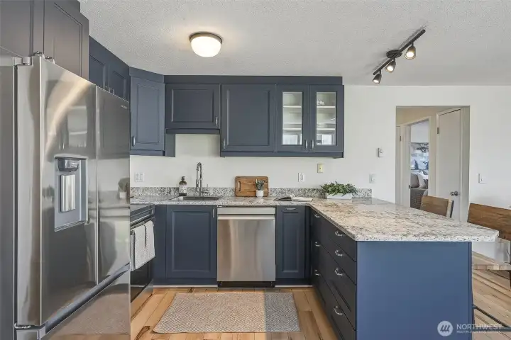 Updated kitchen with modern finishes
