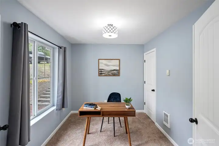 4th bedroom on main floor can be used as office or den.