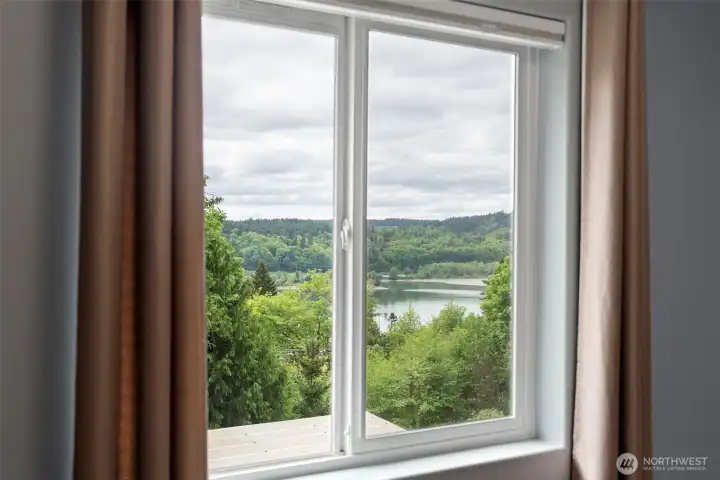 2nd bedroom with views of Sinclair Inlet