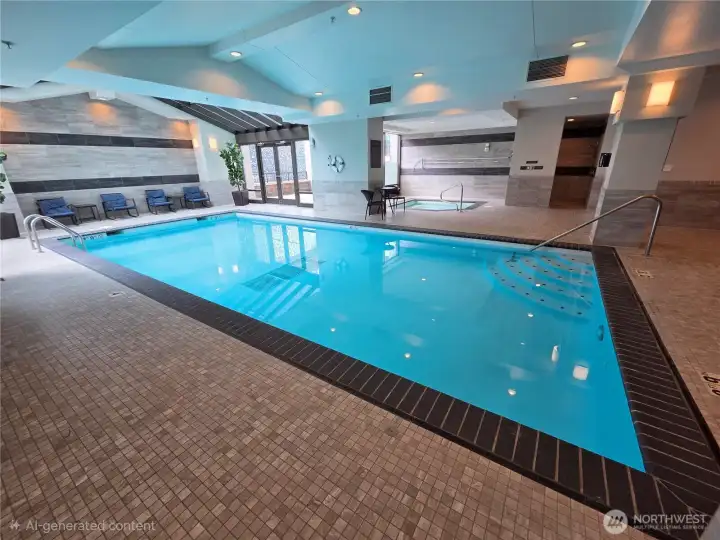 Pool, hot tub and sauna...just part of the best ammenity package in Bellevue!