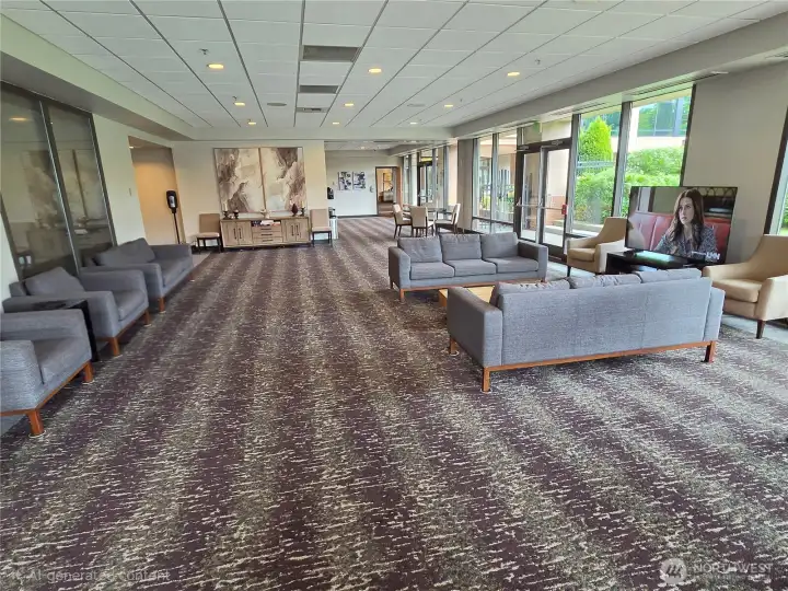 Extensive reception area