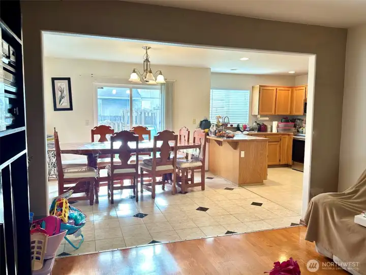 Open-concept living/dining/kitchen. Open-concept living/dining/kitchen.