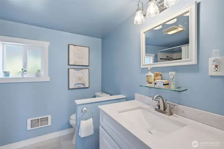 Full updated bath located on the main floor.