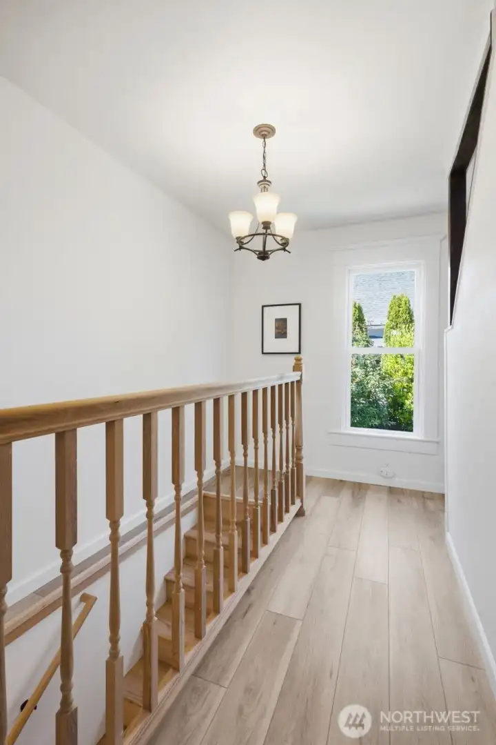 A tale of 2 staircases. One goes up and one goes down! Head downstairs to 800 square feet awaiting your vision. Tons of upside potential for a finished basement.