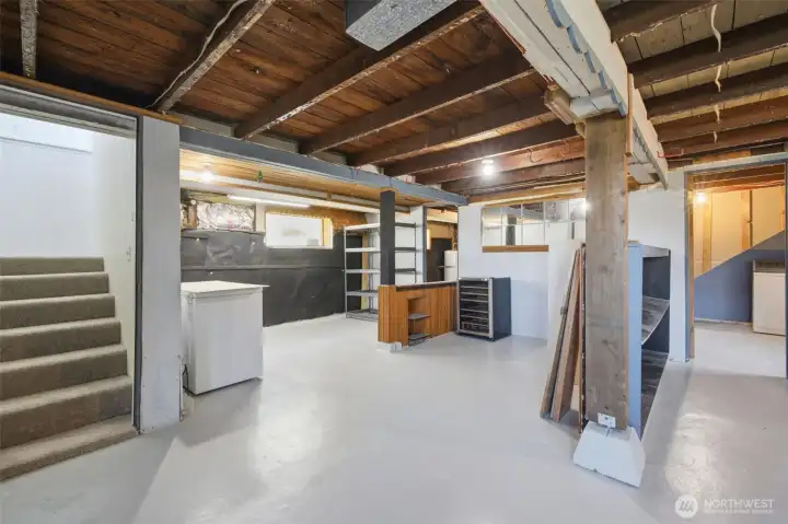 The waterproofed basement has great ceiling height and lots of potential to create what you want.  Newer systems throughout the home.