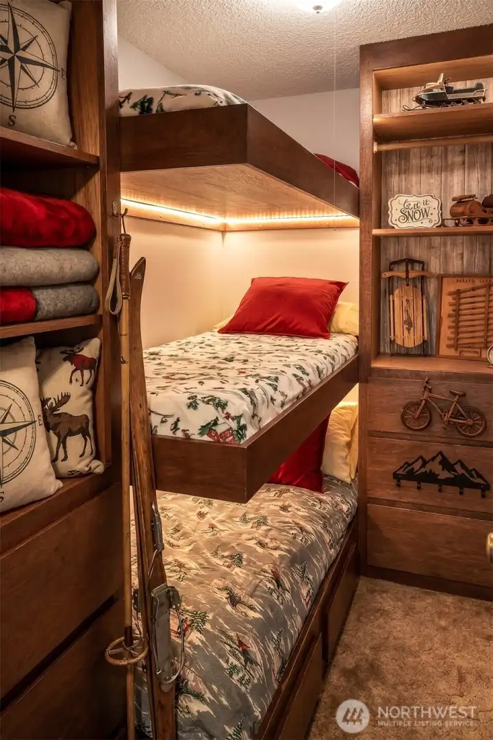 Triple Bunk Room with double closets. Triple Bunk Room with double closets.