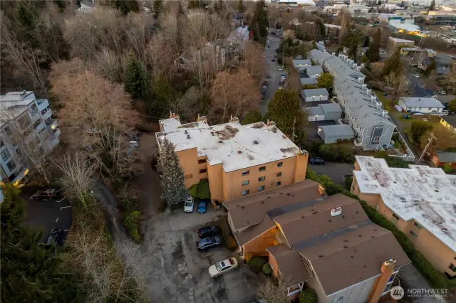 Wonderful Aerial view of the Emerson condos in Seattles Magnolia district ready to make your next home