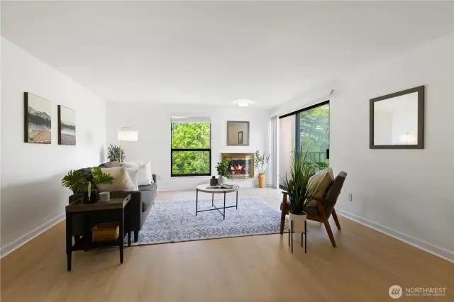 Family room staged and ready for you to make this your next home soon
