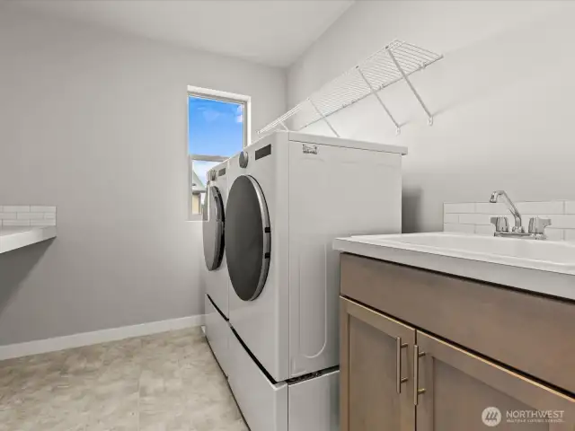 Upstairs laundry is conveniently located wher you need it.