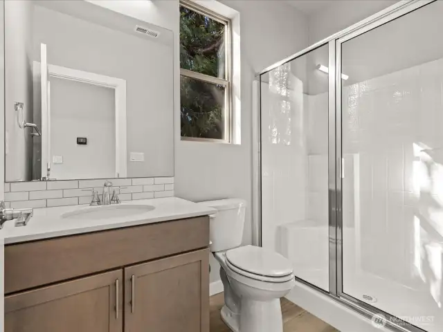 Main floor Guest bath is perfect for extended stay visitors
