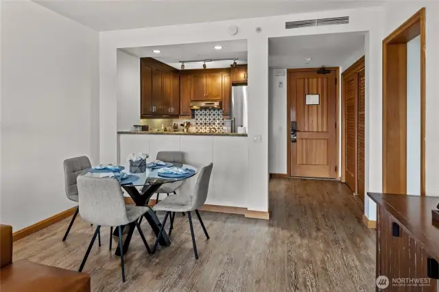 Dining table is set to serve a great meal while planning your next Suncadia adventure!