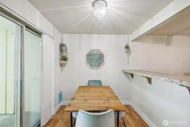 Eating Area with Slider to Private Balcony