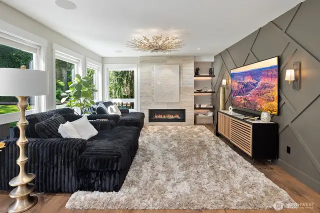 Voice activated, gas fireplace. TV's included.