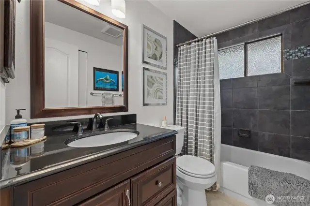 Upper level hallway bathroom