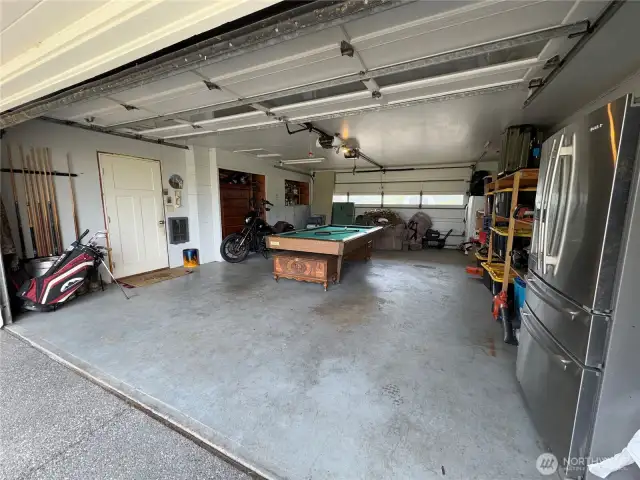 The two car garage is no exception... More storage!