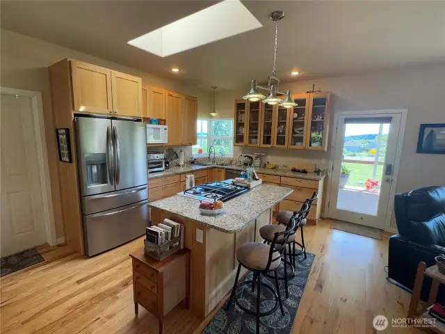 Guest home kitchen with skylight...