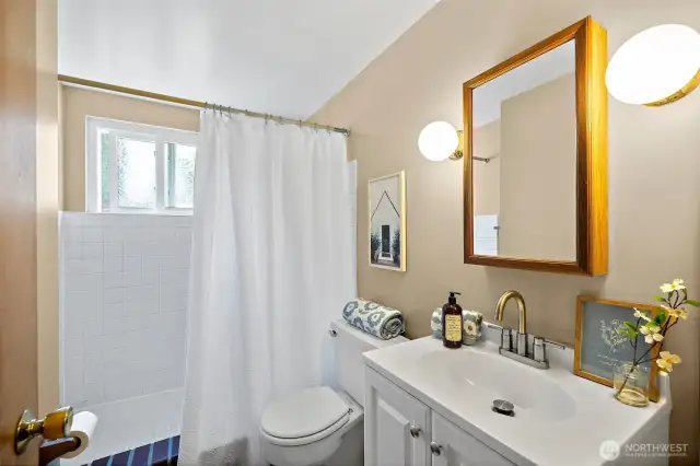 Lower level bath.