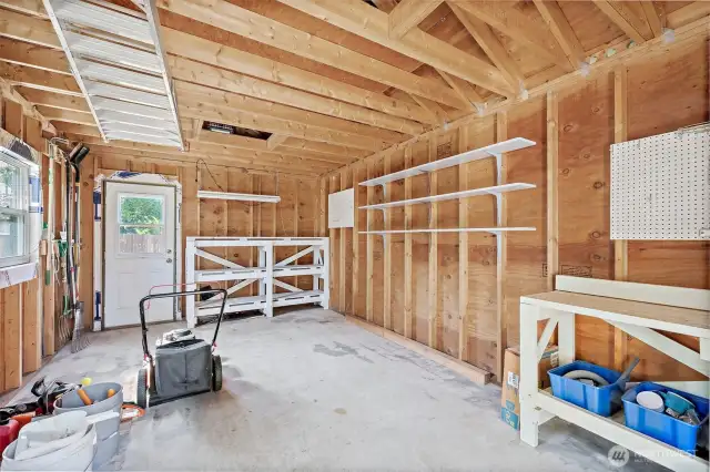 Inside shop building