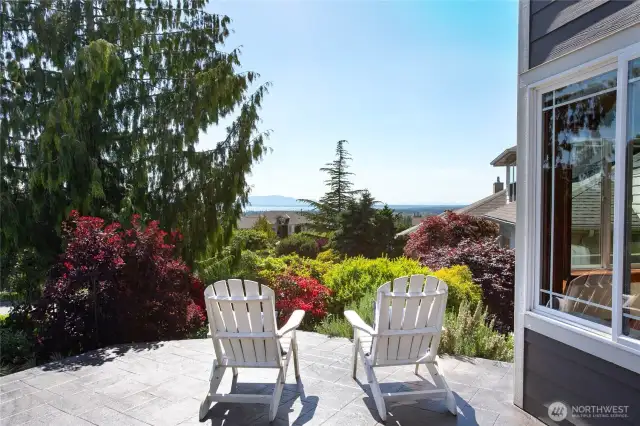 Enjoy bay views from the front porch, living room and upper office and primary suite