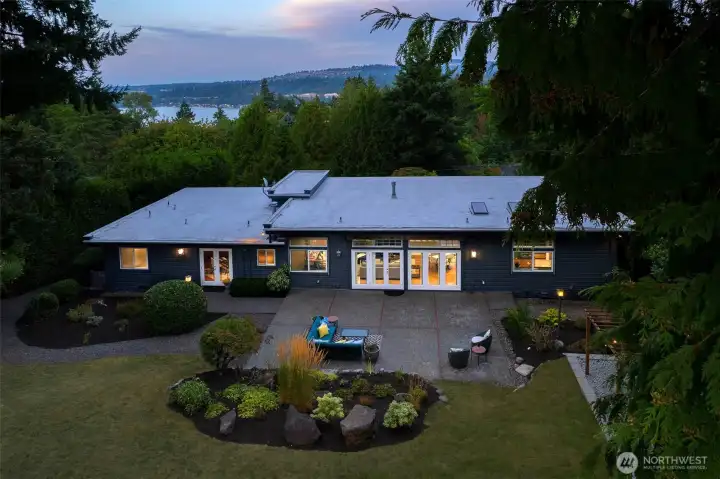 East facing, sunset water views from your tranquil island home