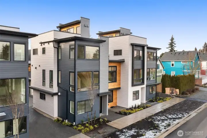 Right across the street, Crown Hill Park extends your living space outdoors with green lawns, sports courts, and play areas.