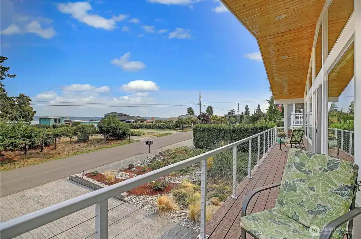 Low maintenance composite decking.