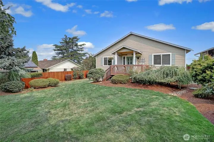 Professtionally landscaped and fully fenced.