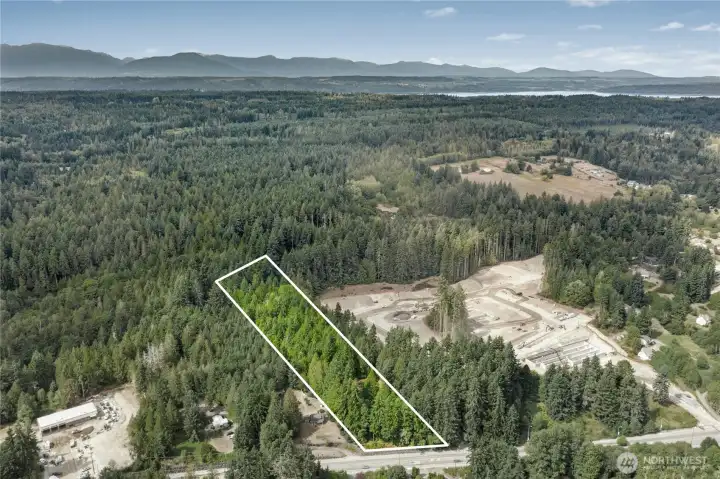 A 2022 survey is on file and the corners of the lot are flagged.