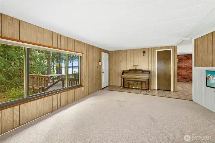The Manufactured Home has 3 bedrooms and 2 baths. The home is heated and cooled with a heat pump and wood stove.
