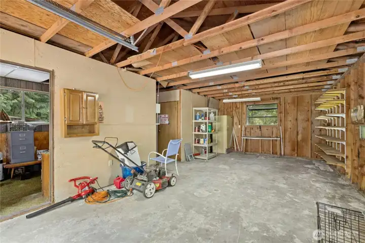 A one-car garage with an  office is also on site.