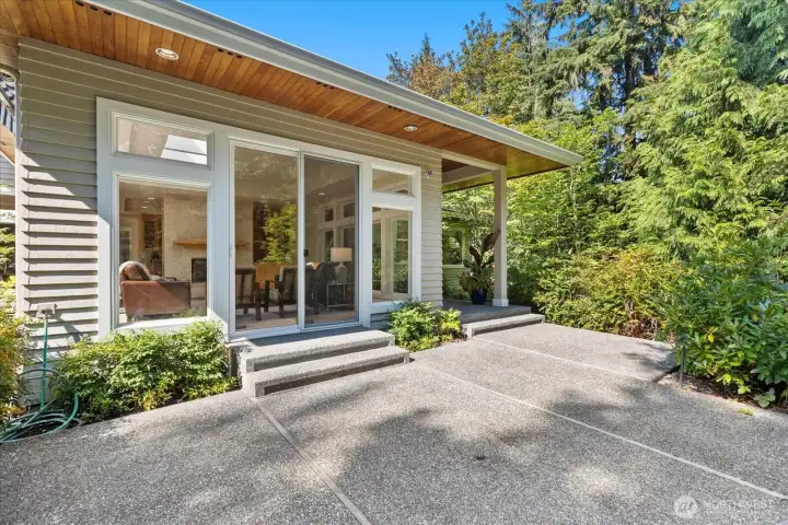 Large back patio