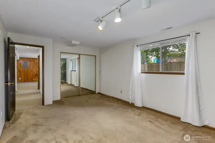 4th bedroom looking back toward rec room.