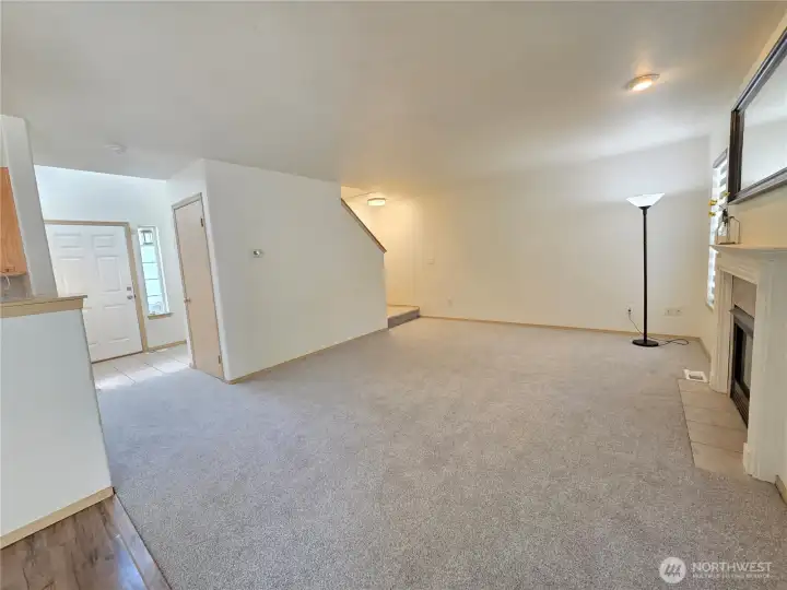 Living room. New carpets and paint throughout.