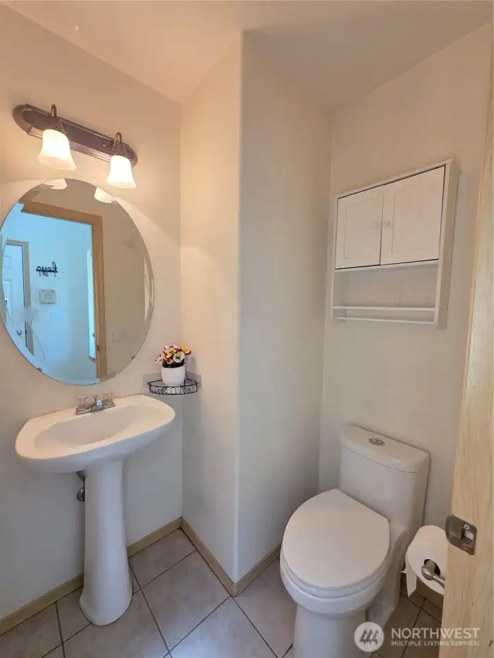 Half bath on the main level.