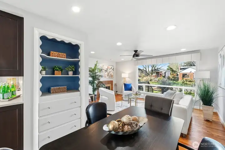 Great light in this space! The home faces West but is open to the East as well.