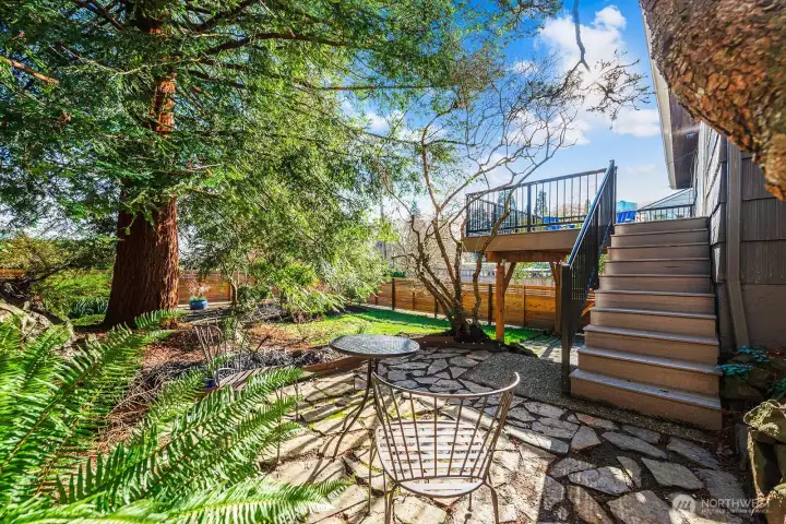 Private patio in the back yard would be a great spot for a hot tub.