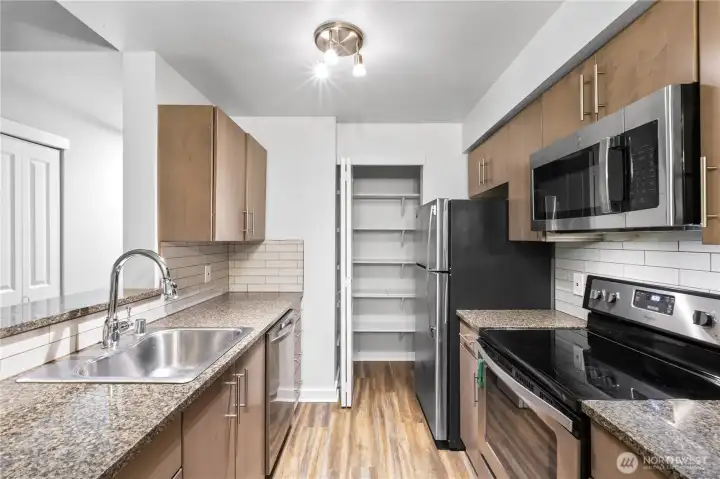 Kitchen with pantry