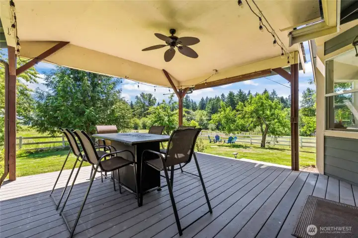 Covered Deck With Fan