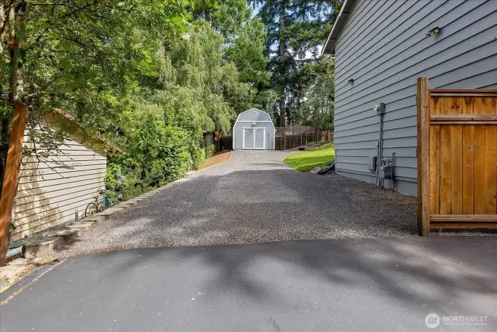 Extra wide driveway plus parking additional parking beside the home is perfect for RV, trailer or boat parking.
