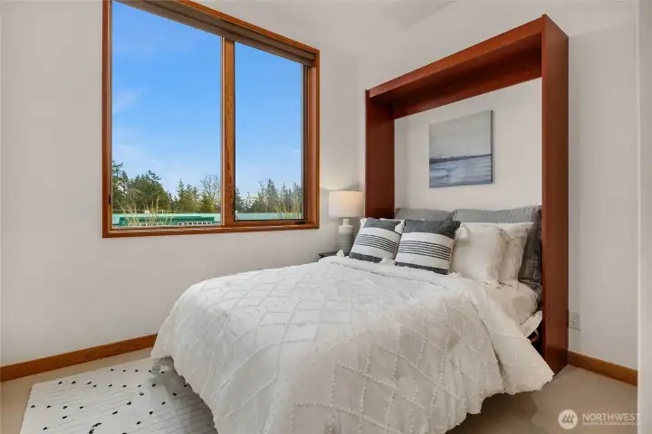 Murphy bed allows for flex space Murphy bed allows for flex space