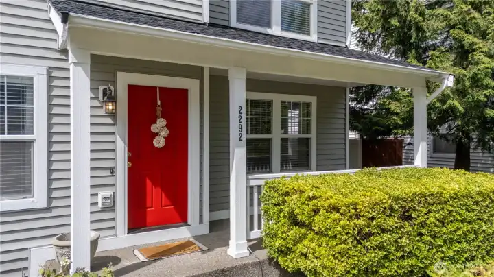 cozy covered front porch