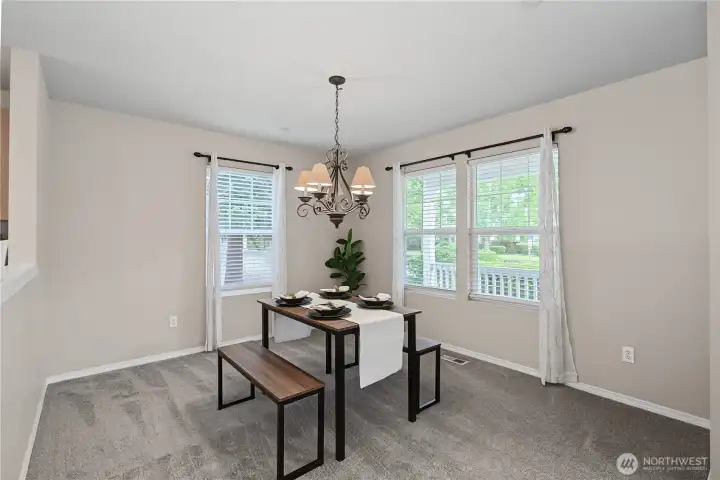 Dining Room overlooking the front yard