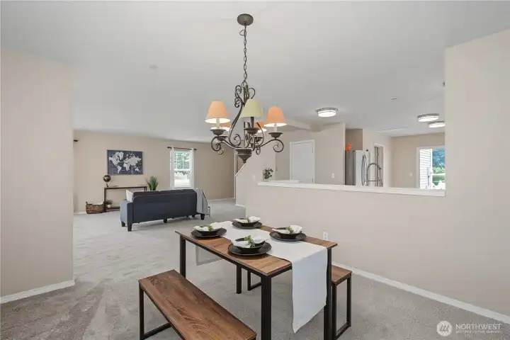 Dining Room open to the kitchen