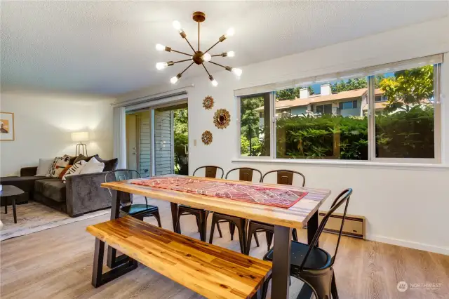Ample dining area, room for large tables and chairs!