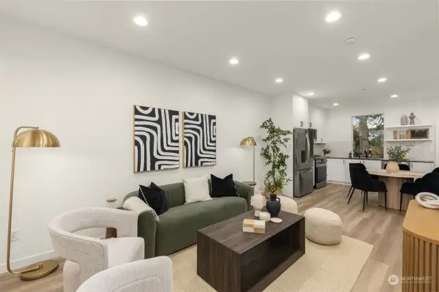 Step into a living area designed for both style and substance. From the tasteful decor to the spacious layout, every detail caters to relaxation and effortless entertaining.