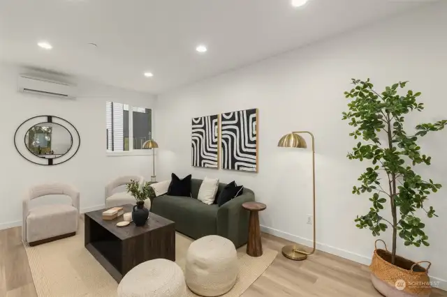 Modern elegance meets comfortable living. This space is designed to feel welcoming yet sophisticated.