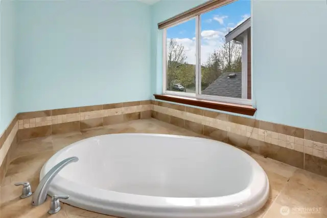 Primary bath soaking tub