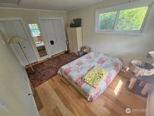 Main floor bedroom with new windows.