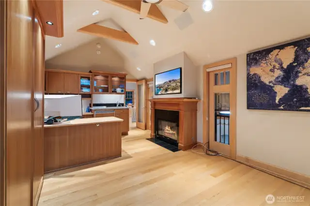 Hobby or art room with extra storage.